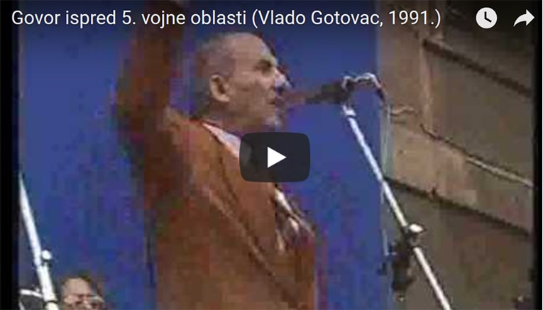 Na današnji dan 1991. Vlado Gotovac održao je povijesni govor
