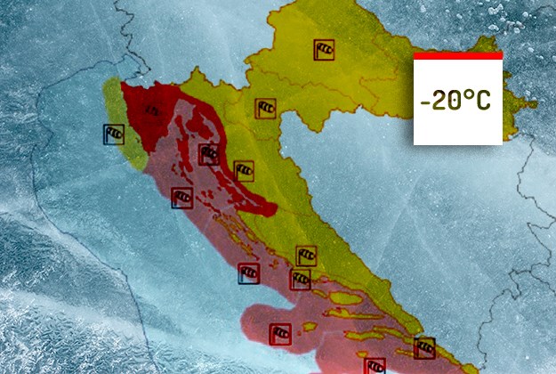 CRVENI ALARM Stiže -20 stupnjeva, orkanski vjetar i nevere - doznajte do kada će trajati