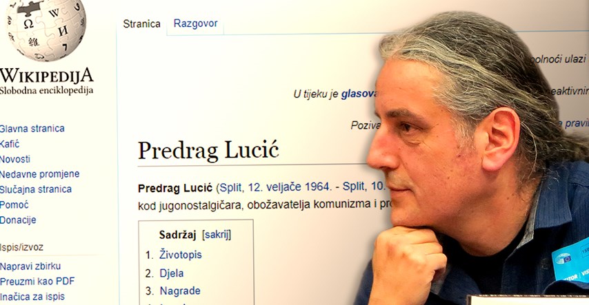 Hrvatska Wikipedia o Luciću: "Postigao je zavidan uspjeh kod jugonostalgičara i protivnika Hrvatske"