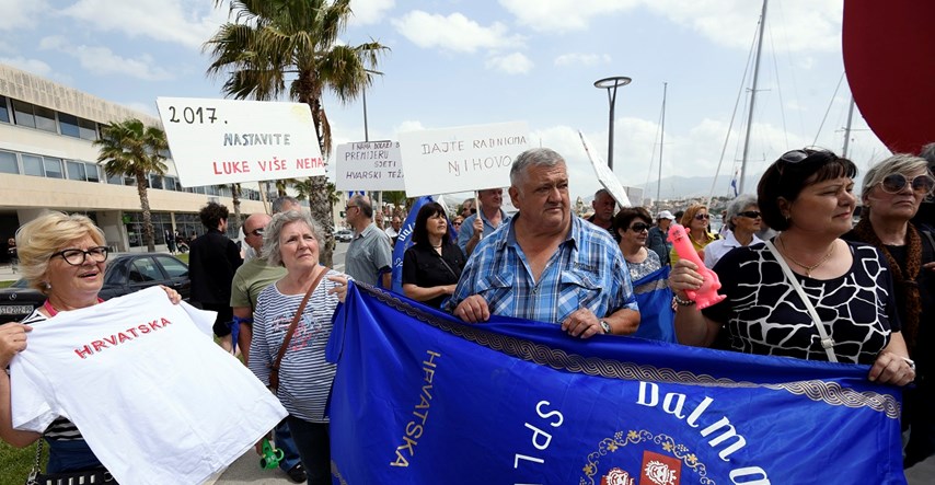 Prosvjednici burno dočekali Plenkovića u Splitu: "Nema štrika za toliko Juda"