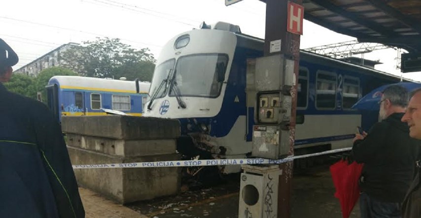 FOTO Nesreća na Glavnom željezničkom kolodvoru u Zagrebu, vlak se zabio u betonski blok