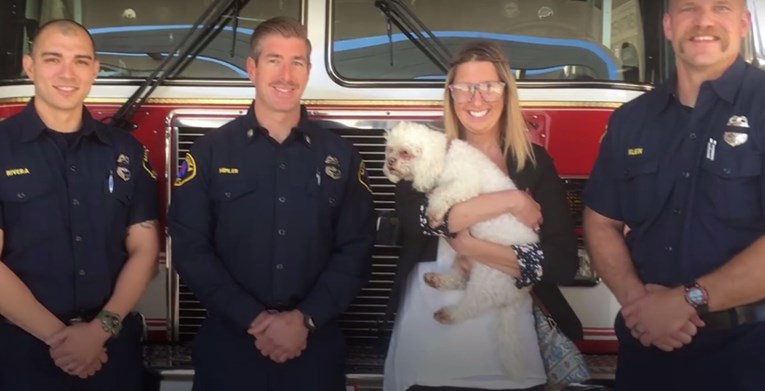 VIDEO Vatrogasac je spasio psića iz požara, a njegova će mu vlasnica biti zahvalna do kraja života