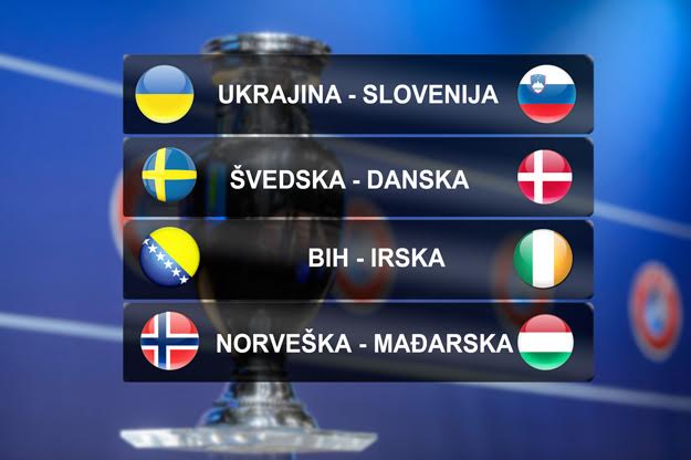 Ždrijeb dodatnih kvalifikacija: BiH protiv Irske, Slovenci na Ukrajinu, Švedska igra protiv Danske