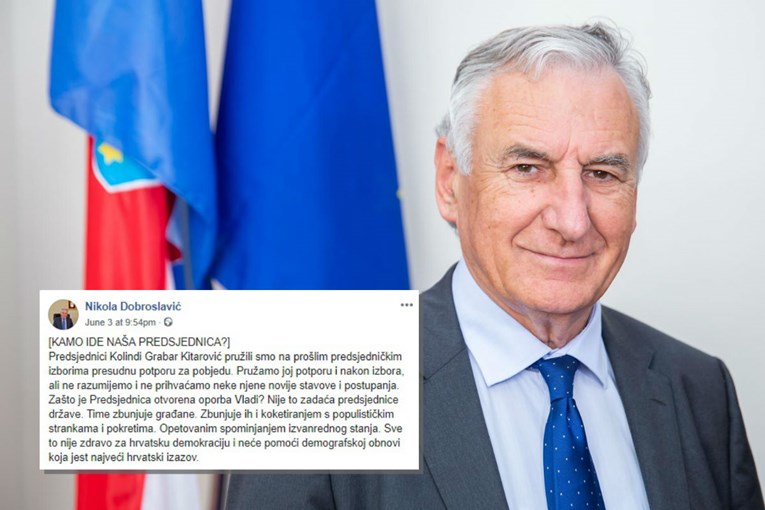 Župan Dobroslavić kritizirao Kolindu: "Zašto je predsjednica otvorena oporba vladi?"