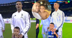 VIDEO Perišićev sin izašao na teren s Ronaldom i podsjetio na Ronaldinha