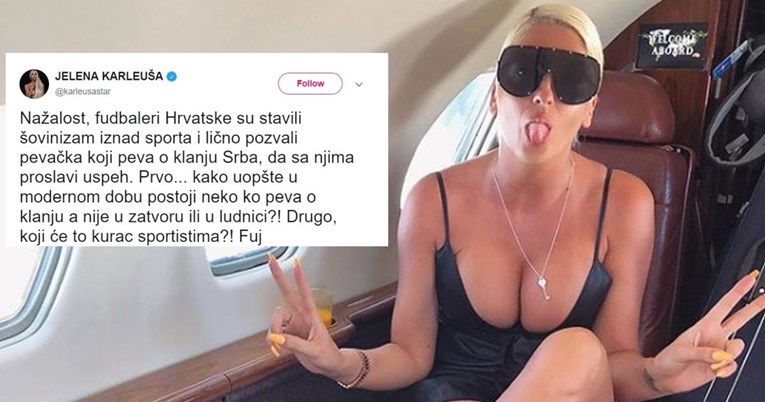 Jelena Karleuša: "Hrvatski nogometaši osobno su pozvali pjevača koji pjeva o klanju Srba. Fuj"