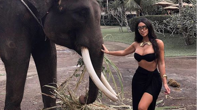 Kim Kardashian razljutila milijune pratitelja jer se na Baliju fotkala sa slonom