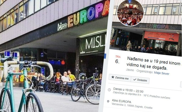 Večeras okupljanje pred kinom Europa: "Možemo li spasiti voljeno kino"