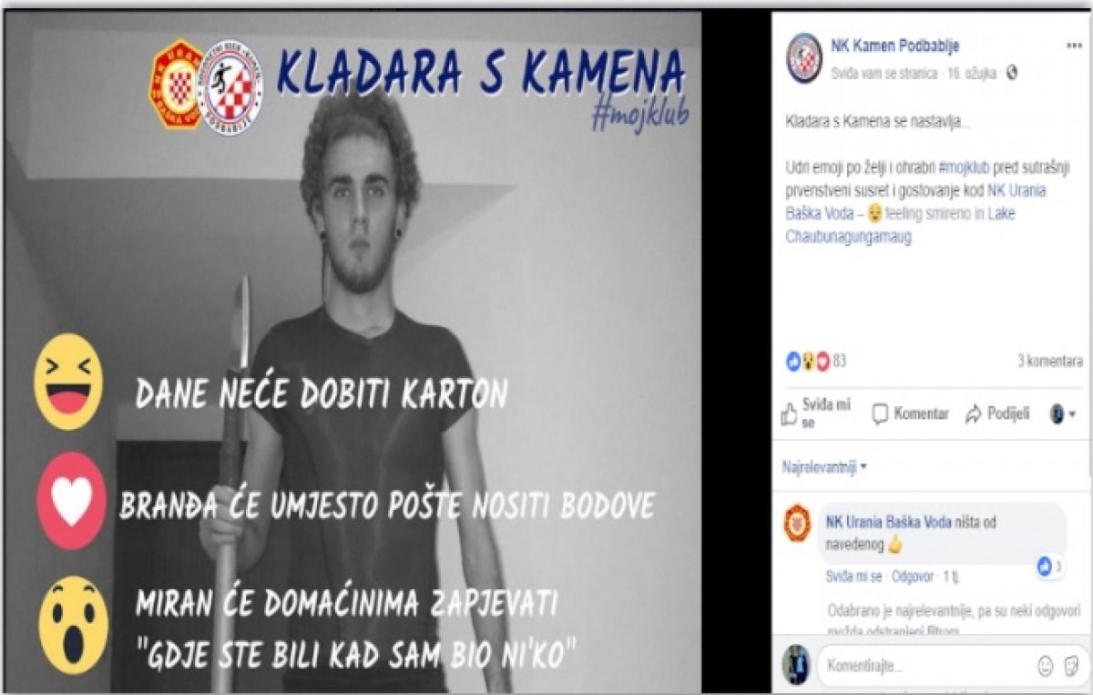 Hrvatski trećeligaš je hit zbog neobične Facebook stranice