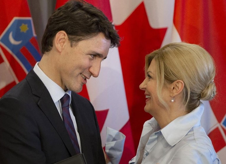 Kakvi pogledi, kakav osmijeh: Kolinda baš uživa u druženju s premijerom Kanade