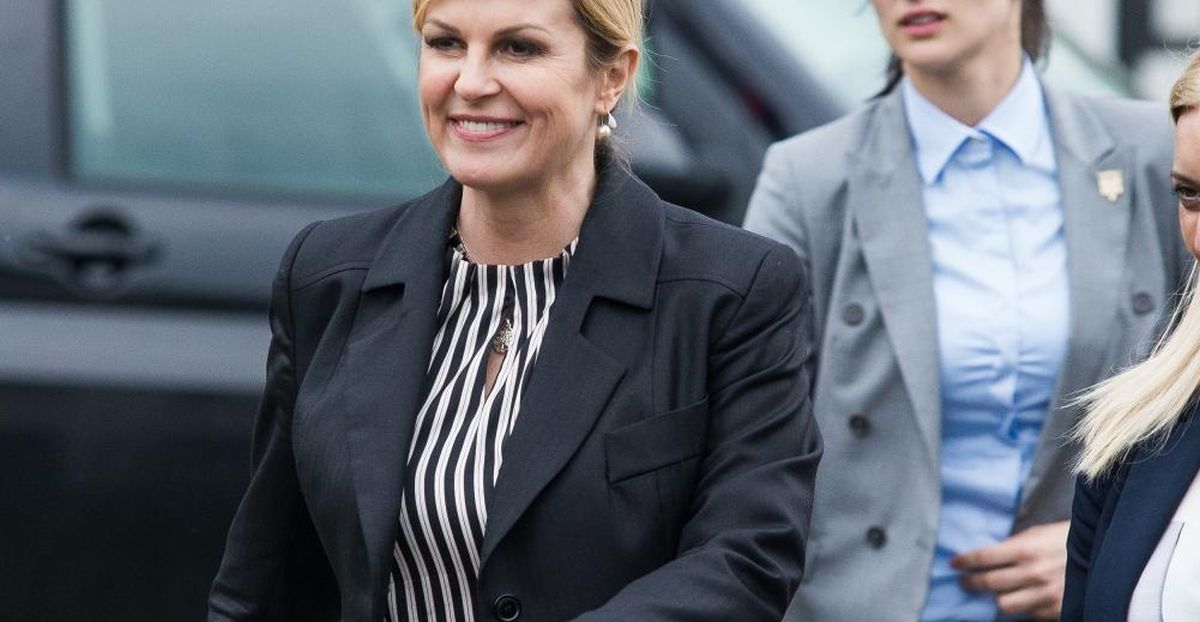 FOTO Kolinda posjetila Osijek, pozornost ukrala atraktivna pripadnica osiguranja