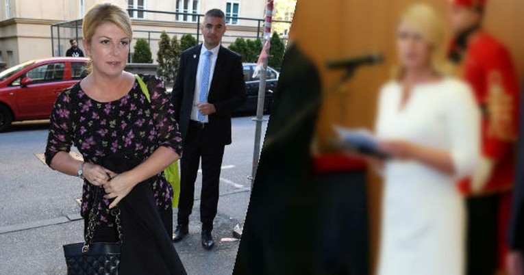 Nakon cvjetnog užasa, Kolinda blistala u elegantnoj bijeloj haljini