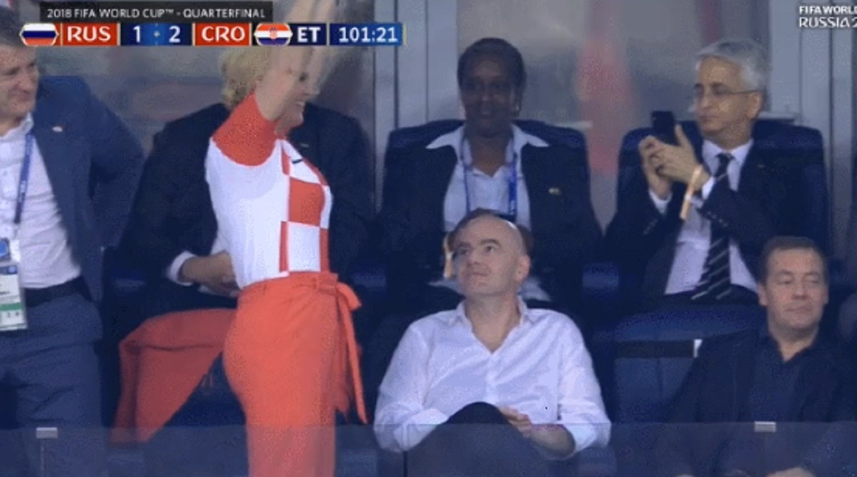 Kolinda u loži zaplesala ispred Infantina nakon Vidinog gola