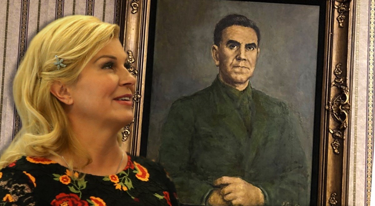 Kolinda često posjećuje centar dijaspore u Chicagu. Tamo visi Pavelićev portret