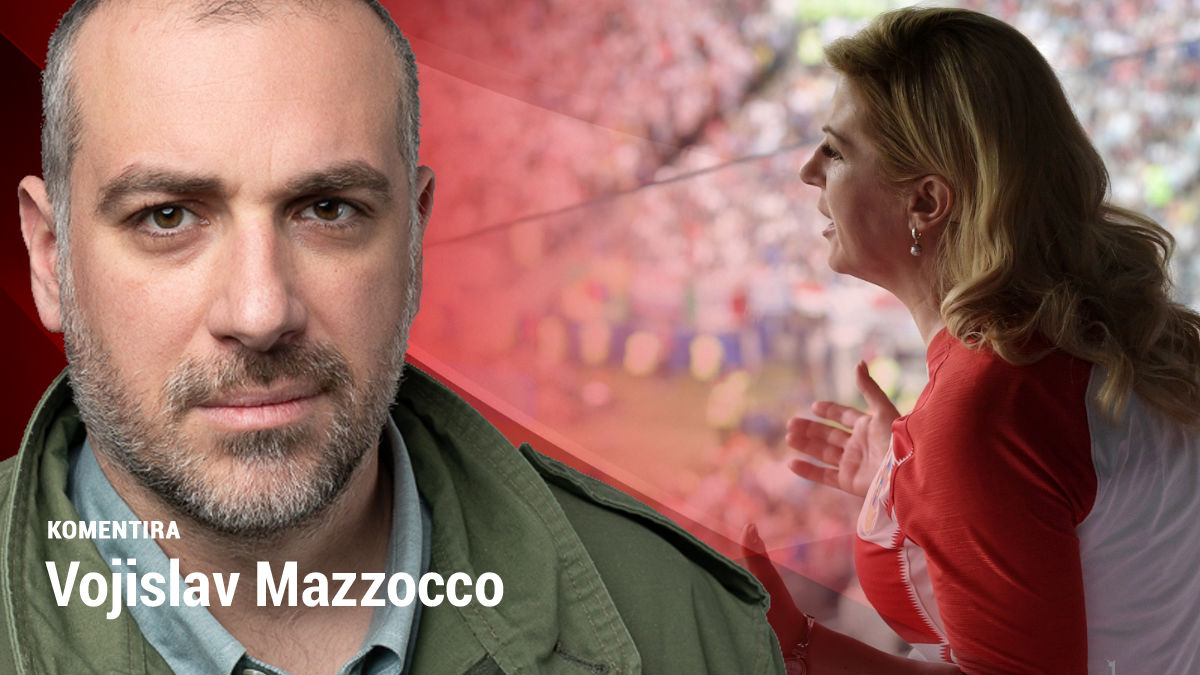 Kolinda kao lik s mlakim pivom pred kladionicom