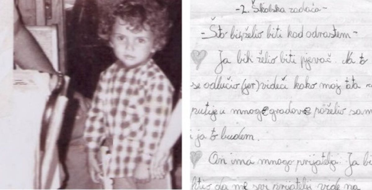 Tony Cetinski pokazao sastavak iz djetinjstva, sve što je napisao - ostvarilo se