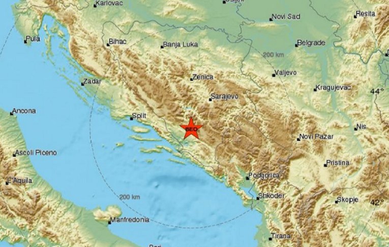 Potres jačine 3,1 magnitude po Richteru pogodio Mostar