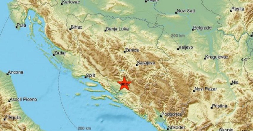 Potres jačine 3,1 magnitude po Richteru pogodio Mostar