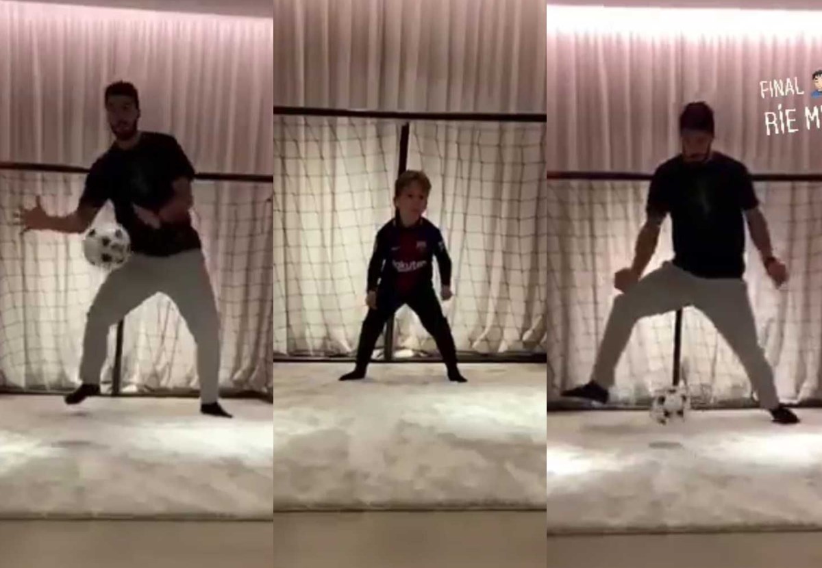 VIDEO Suarez izgubio od sina na penale, odlučujući gol je dobio kroz noge