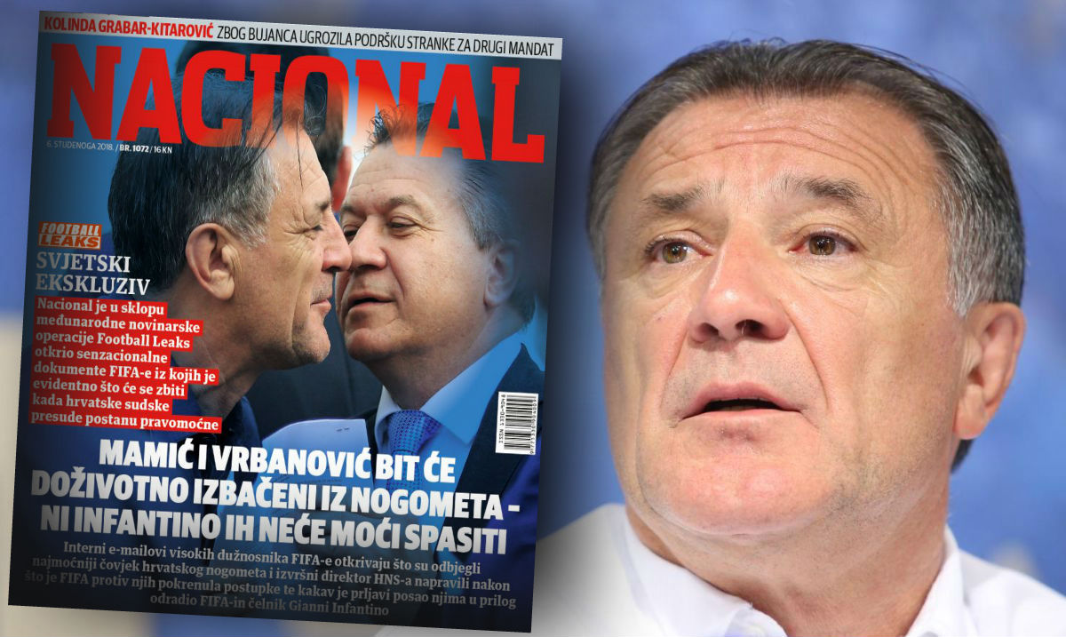 Nacional: Mamić i Vrbanović bit će doživotno izbačeni iz nogometa