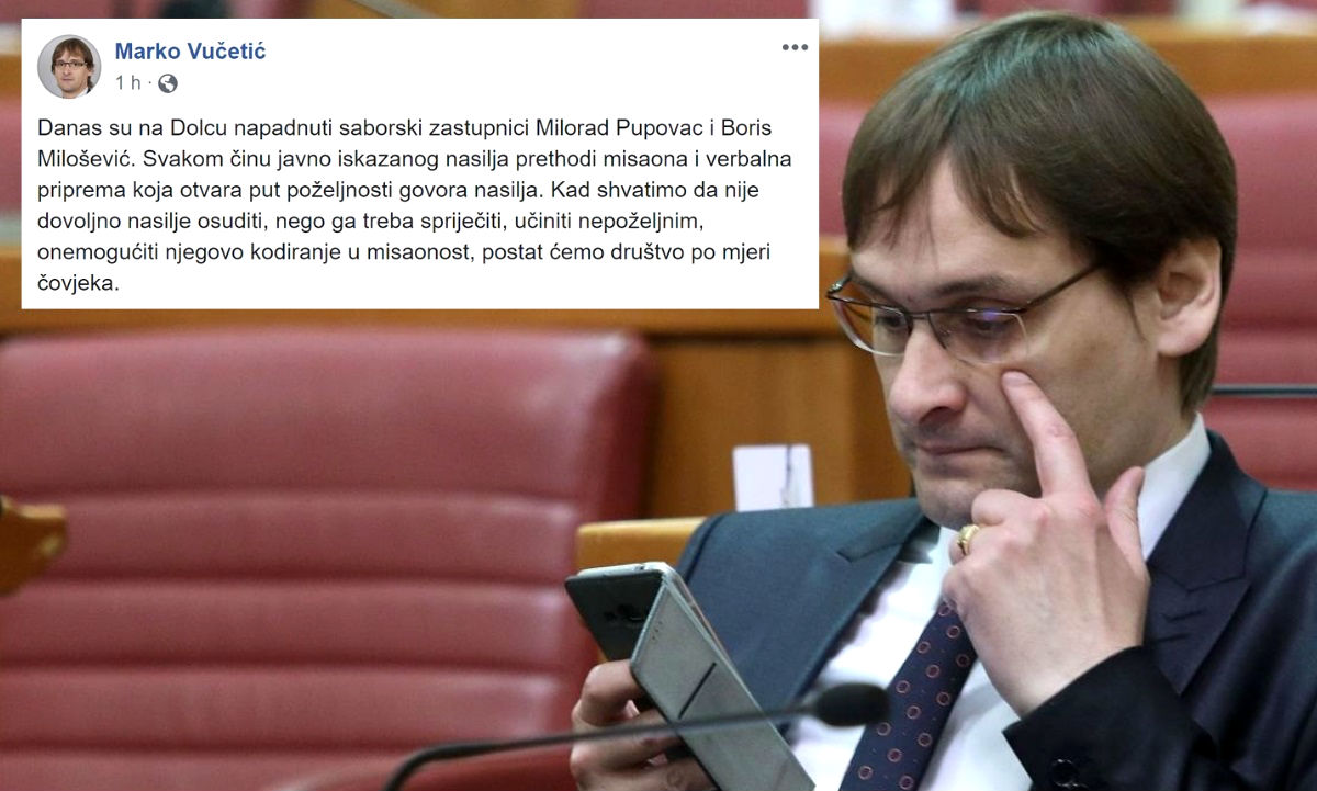 Vučetić o napadu na Pupovca: Svakom činu nasilja prethodi verbalna priprema
