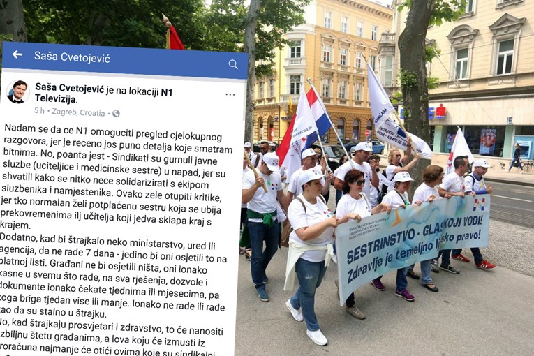 Cvetojević objasnio zašto sindikati u prvi red štrajka guraju medicinske sestre