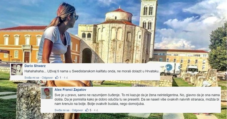 Hrvatski idioti gnjusno vrijeđaju švedsku blogericu: "Neka te siluju Sirijci"