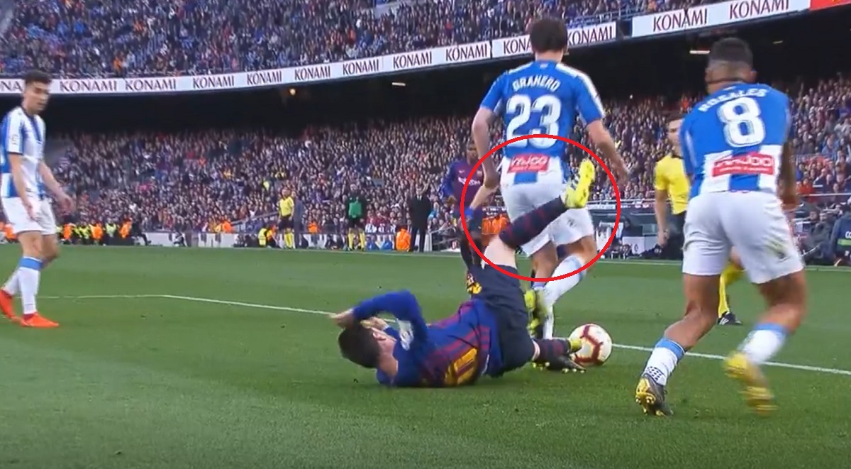 VIDEO Messi nogom udario protivnika i prošao bez ikakve kazne