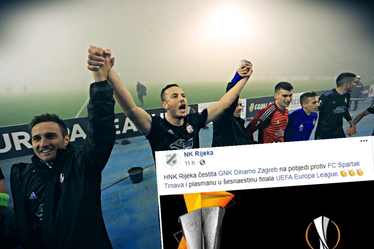Dinamu čestitala samo Rijeka