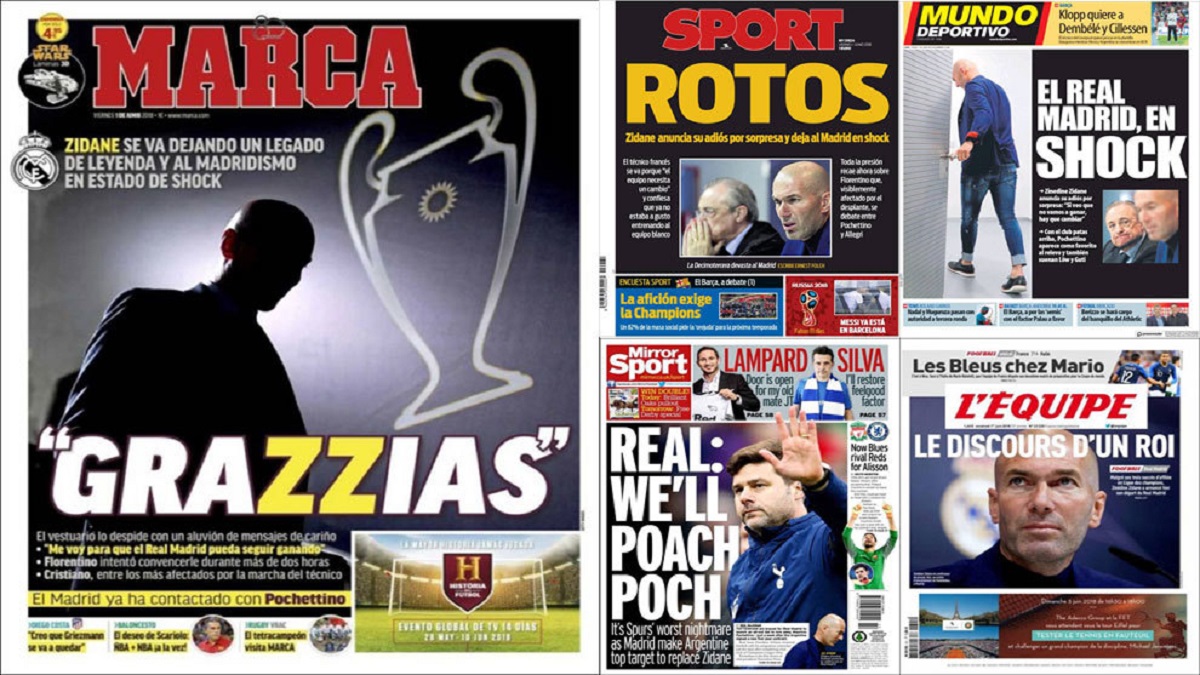 KRALJEV GOVOR SLOMIO REAL Naslovnice o odlasku velikana kojem Madrid kaže graZZias