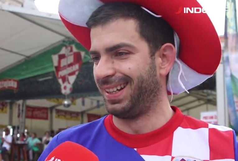 VIDEO Najvatreniji navijač u Zagrebu znao je tko će biti hrvatski heroj protiv Rusije