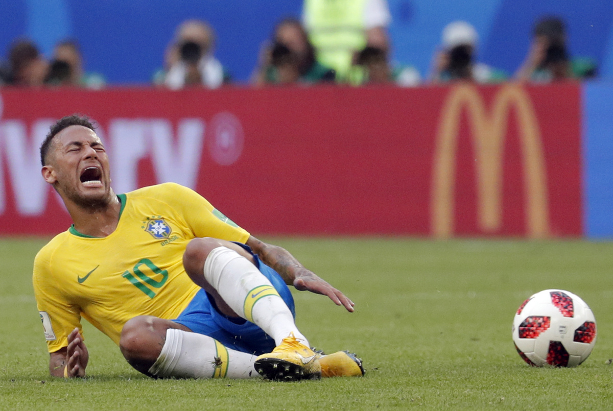 Neymar se na Svjetskom prvenstvu valjao gotovo 14 minuta