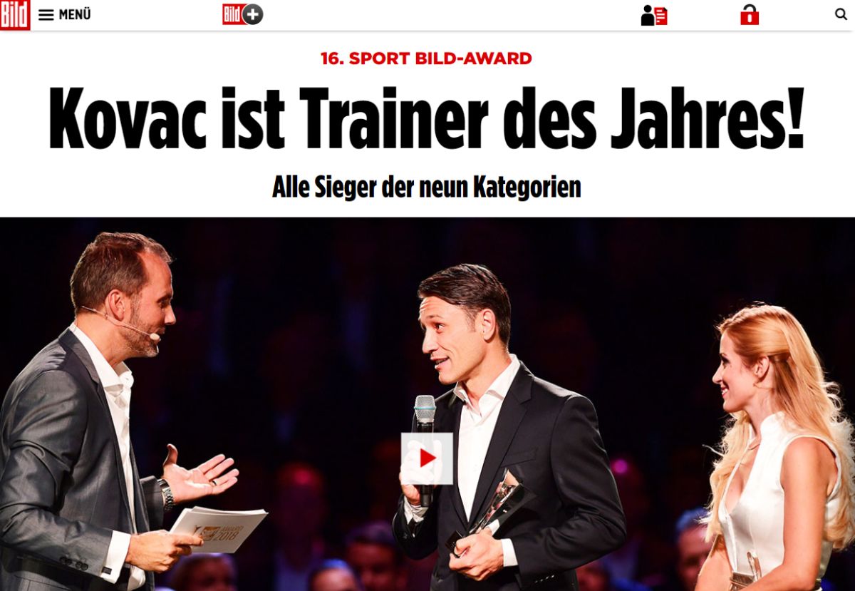 Najčitaniji list Europe: Niko Kovač je trener godine u Njemačkoj!