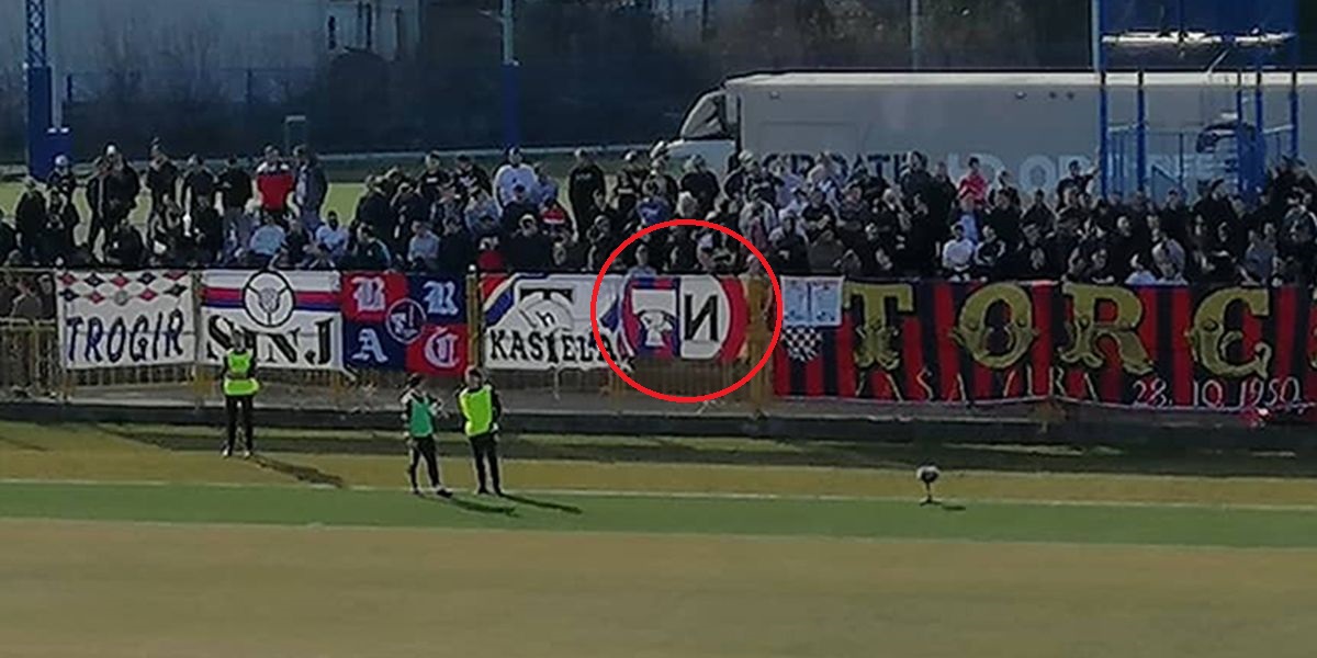 Torcida u Zaprešiću izvjesila transparent sa znakom navijača Benfice