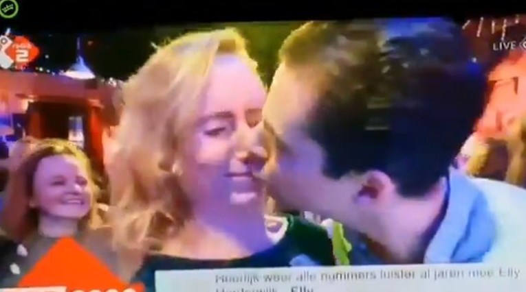 VIDEO Odlučio poljubiti curu pred kamerama na dočeku nove pa gadno požalio