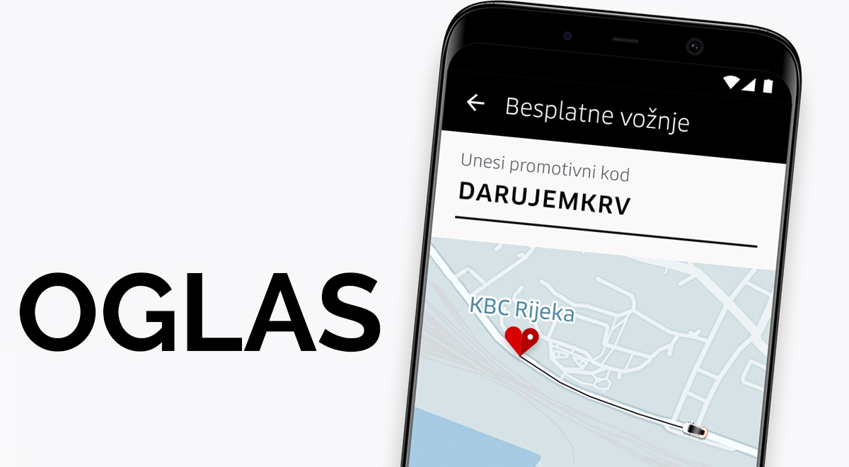 Uber danas besplatno prevozi darivatelje krvi u KBC Rijeka