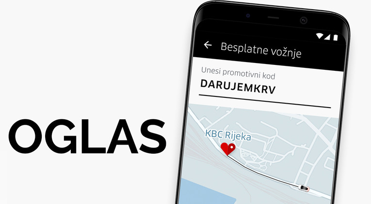 Uber danas besplatno prevozi darivatelje krvi u KBC Rijeka