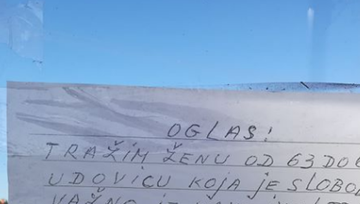 Deda iz Osijeka preko oglasa traži ženu: "Nemam s kim kavu popiti..."