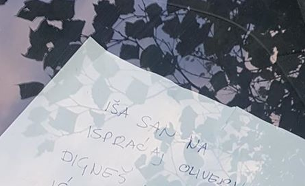 Splićanin u autu ostavio poruku za policiju: "Iša san na ispraćaj Oliveru..."