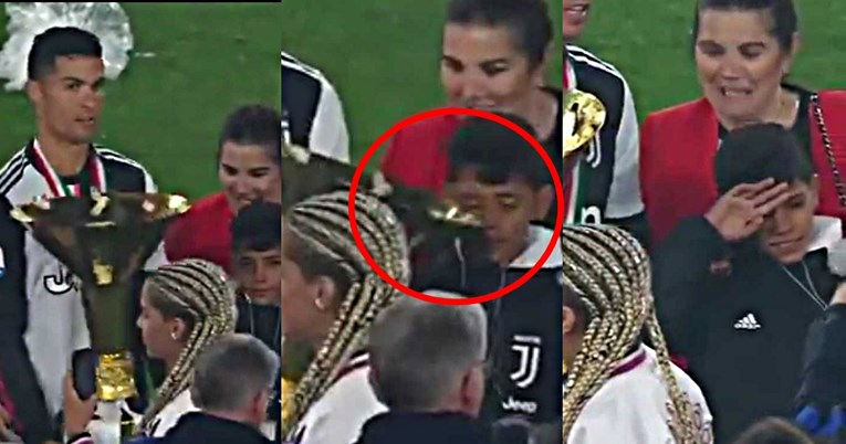 VIDEO Ronaldo peharom udario sina ispred mame i Georgine