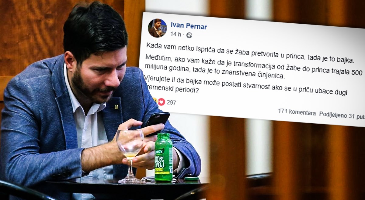 Pogledajte što Pernar lupeta o teoriji evolucije