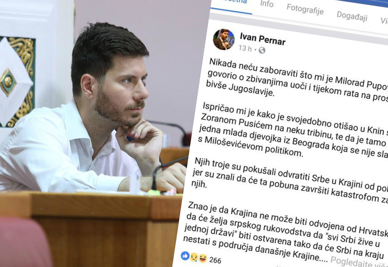 Pernar prepričao što mu je Pupovac kazao o svom posjetu Kninu 1991. godine