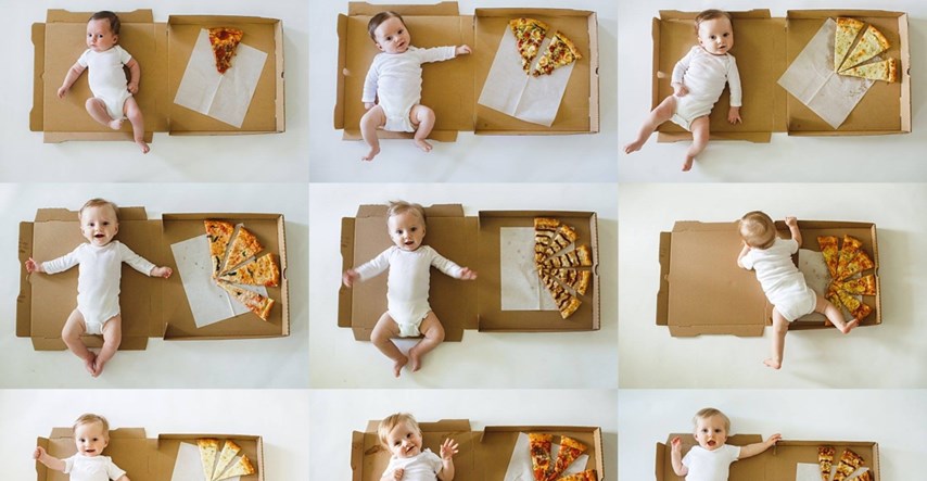 Kreativna mama godinu dana fotografirala svoju bebu uz pizzu i sve oduševila