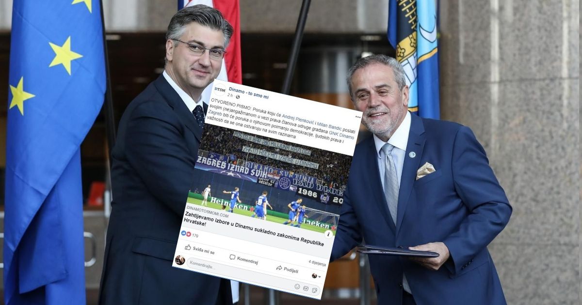 "Dinamo to smo mi" u pismu Plenkoviću i Bandiću: Zahtijevamo izbore u klubu