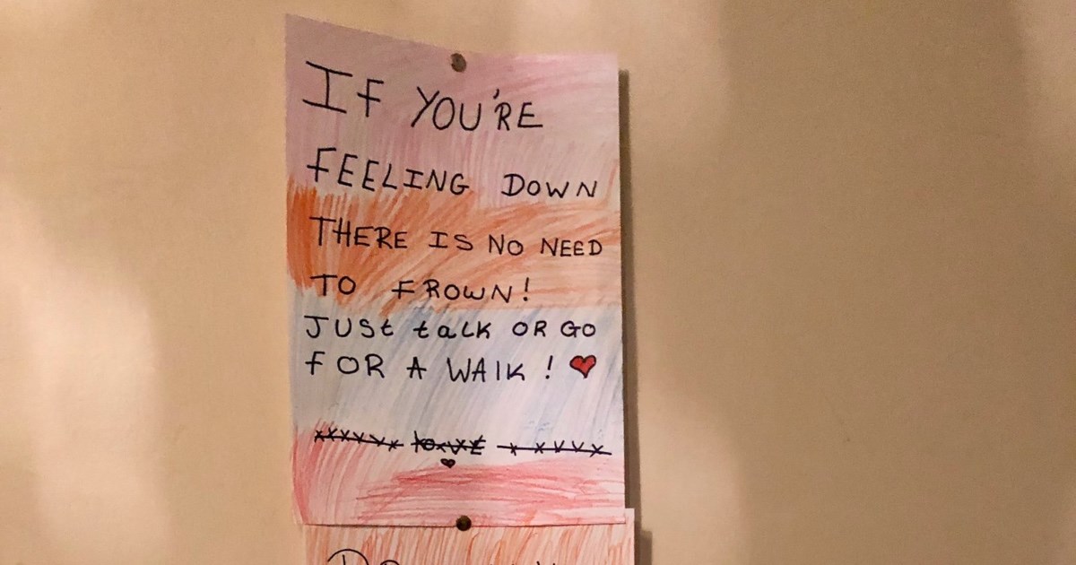 Djevojčica napisala tati poruku kojom mu pomaže u borbi s depresijom