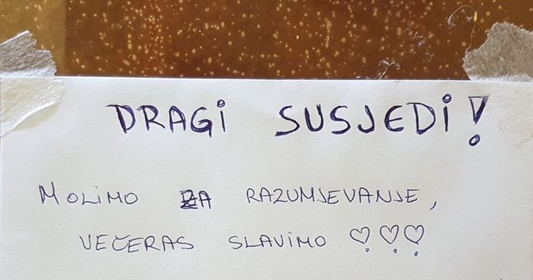 Najslađa poruka iz zagrebačkog nebodera: "Dragi susjedi, nemojte zvati muriju, ali..."