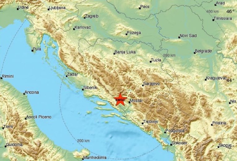 Potres kod Imotskog, osjetio se od Splita do Makarske