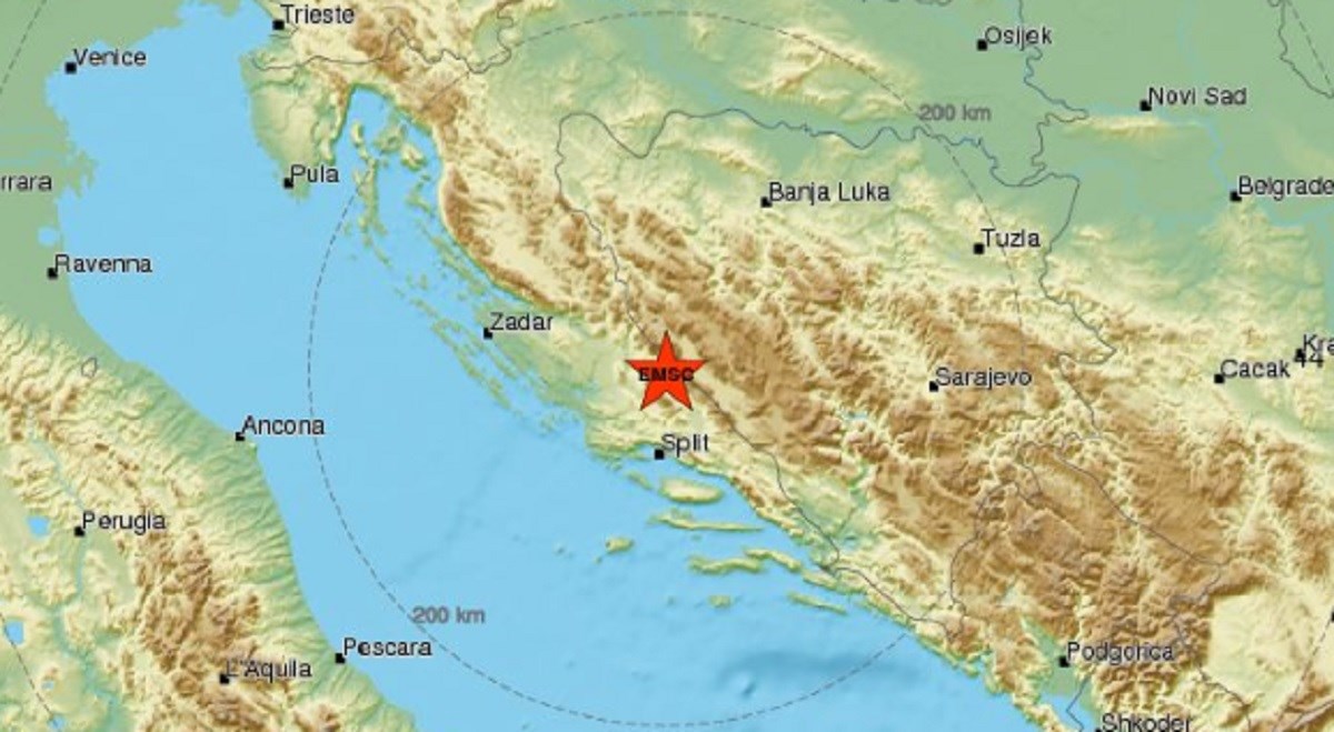 Potres kod Sinja, osjetio se i u Kninu