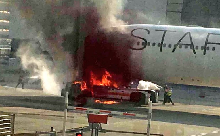 Na frankfurtskom aerodromu se zapalio kamion koji je vukao avion, deset ozlijeđenih