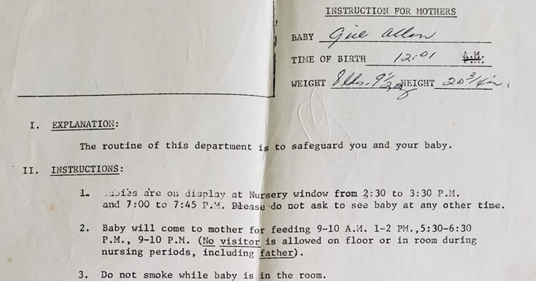Bolnička pravila iz 1968. pokazuju koliko se smjernice za dojenje brzo mijenjaju